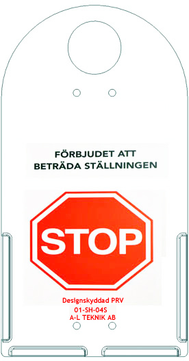 Skylthållare/Stoppskylt A4